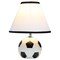 Simple Designs SportsLite 11.5" Tall Athletic Sports Soccer Ball Base Ceramic Bedside Table Desk Lamp with White Empire Fabric Shade
